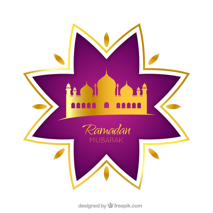 Vector gratuito fondo de ramadán con mezquita en estilo realista