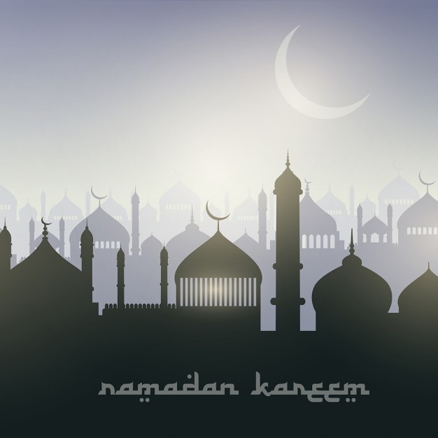 Fondo de ramadan de paisaje decorativo