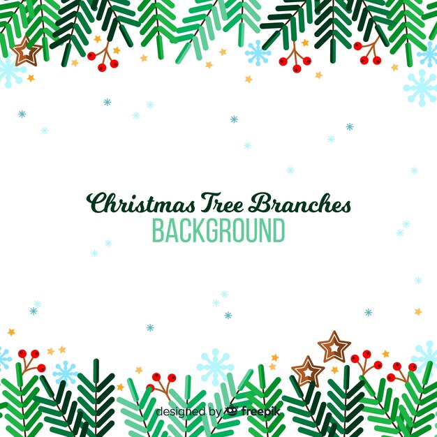Fondo de ramas de árbol de navidad