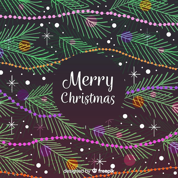 Fondo de ramas de árboles de navidad