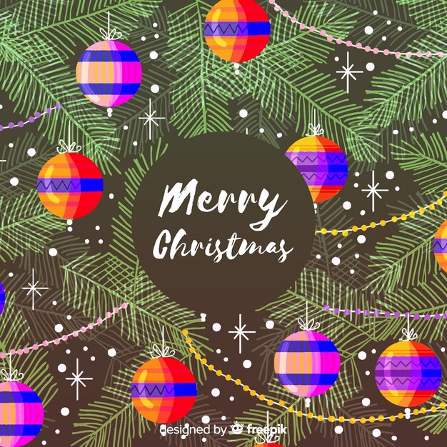 Fondo de ramas de árboles de navidad