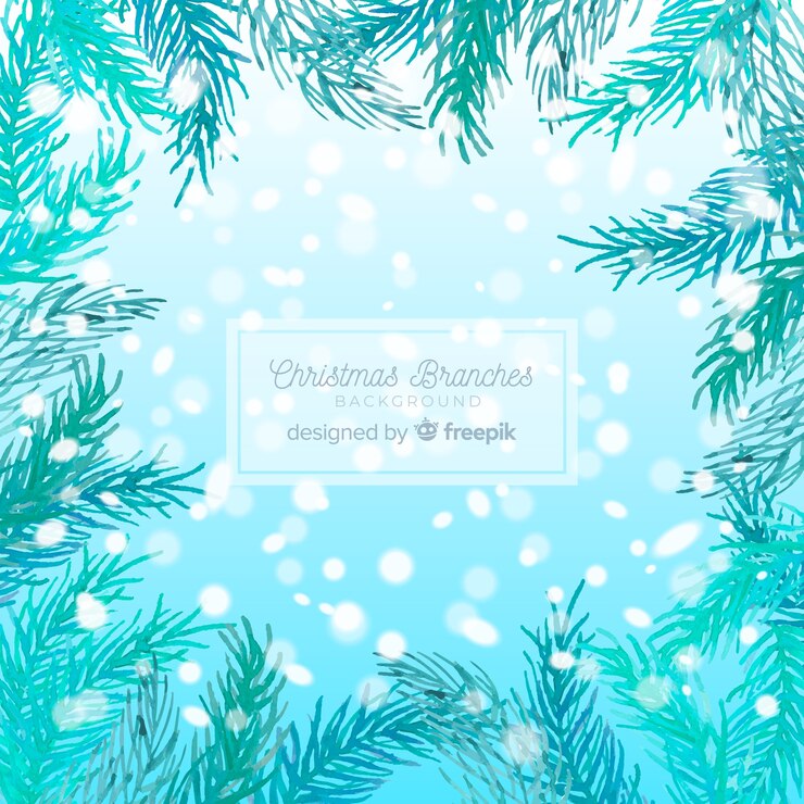 Vector gratuito fondo ramas navidad