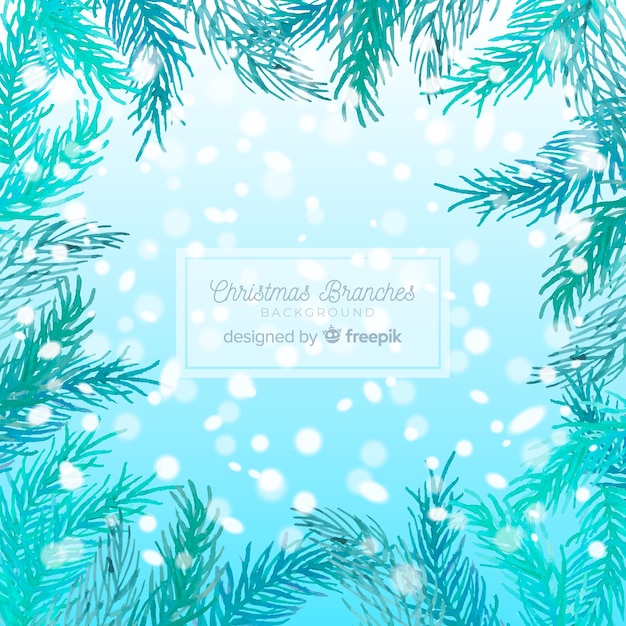 Fondo de ramas navideñas