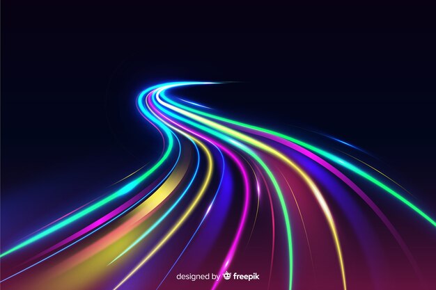 Fondo de rastro de luces coloridas