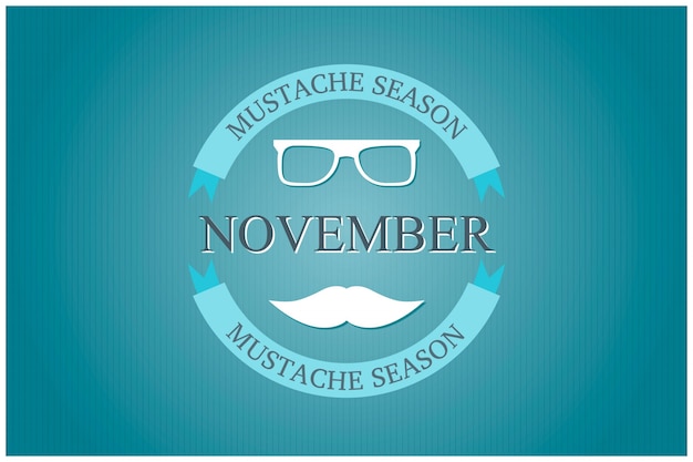 Vector gratuito fondo de rayas para celebrar movember