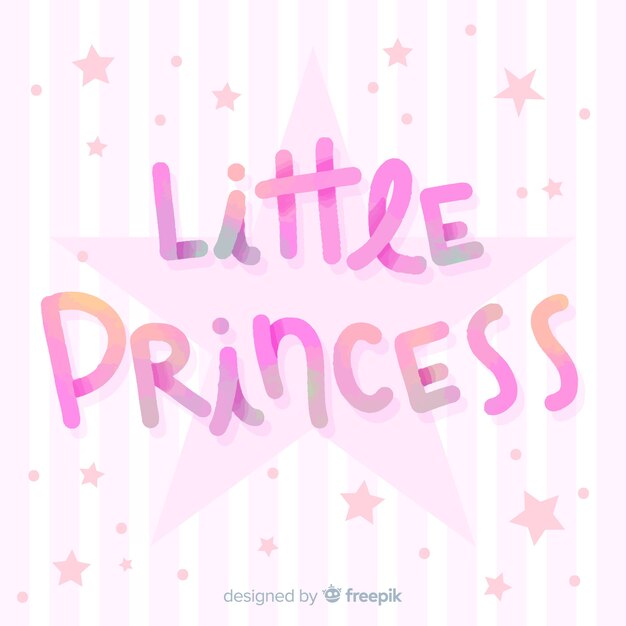 Fondo a rayas lettering princesa