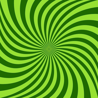 Fondo de rayos espirales - diseño vectorial de rayos rotos verdes