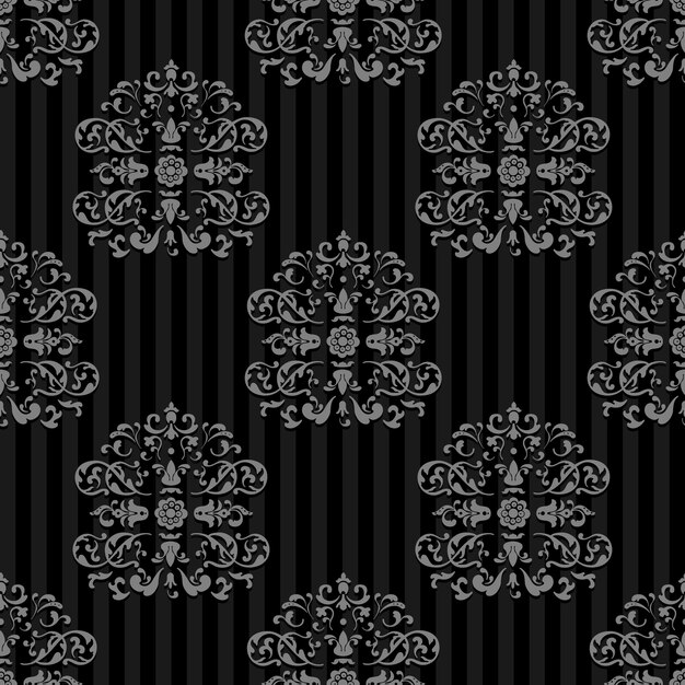 Fondo real del vector inconsútil. Tiras grises sobre oscuro