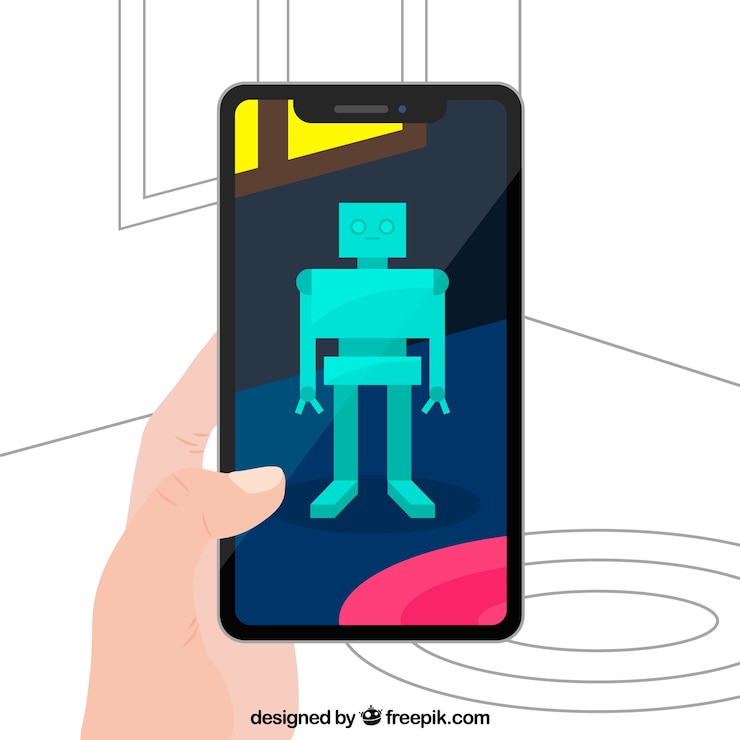 Vector gratuito fondo de realidad aumentada en estilo plano