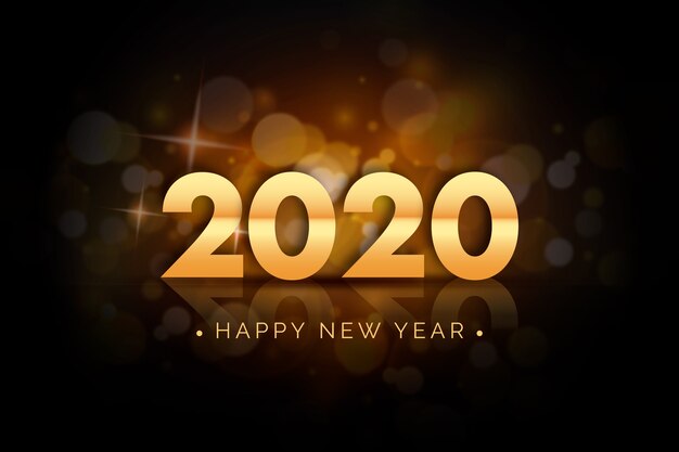 Fondo realista de año nuevo 2020