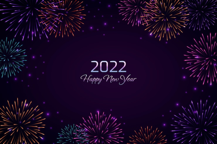 Vector gratuito fondo realista para el año nuevo