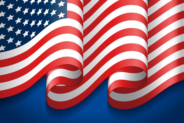 Fondo realista de la bandera americana