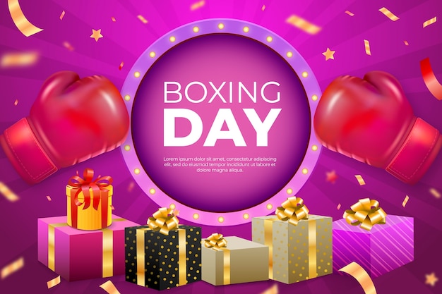 Vector gratuito fondo realista del boxing day