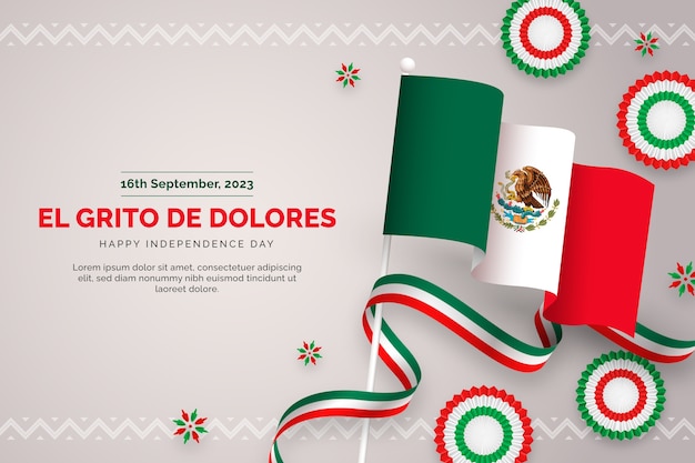 Fondo realista para la celebración del día de la independencia de méxico