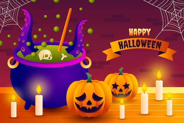 Vector gratuito fondo realista para la celebración de halloween