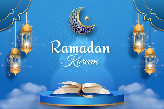 Fondo realista para la celebración del ramadán islámico