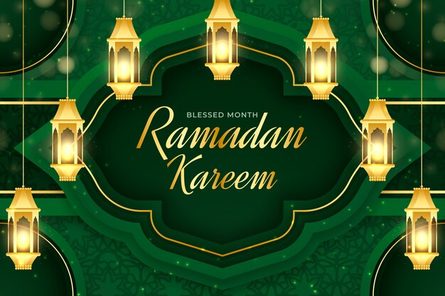 Fondo realista para la celebración del ramadán islámico