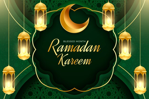 Fondo realista para la celebración del ramadán islámico