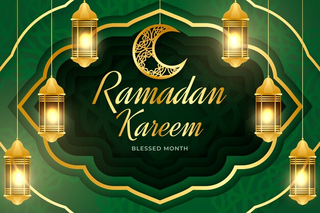 Fondo realista para la celebración del ramadán