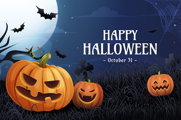 Vector gratuito fondo realista para la celebración de la temporada de halloween