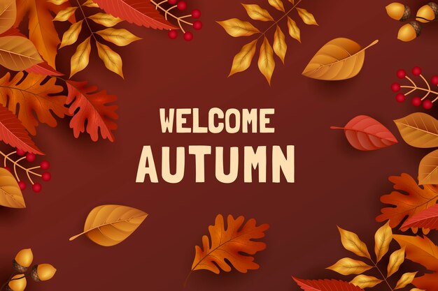 Fondo realista para la celebración de la temporada de otoño