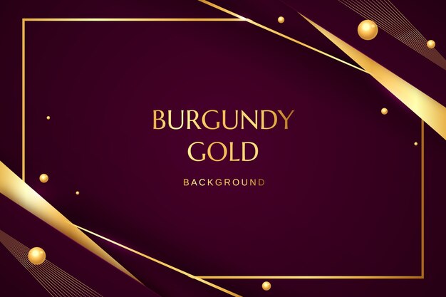 Fondo realista de color borgoña y dorado
