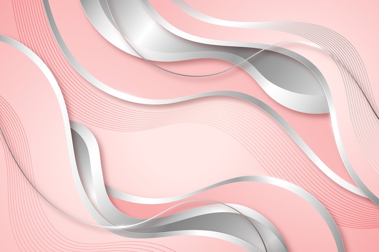 Fondo realista de color rosa y plateado