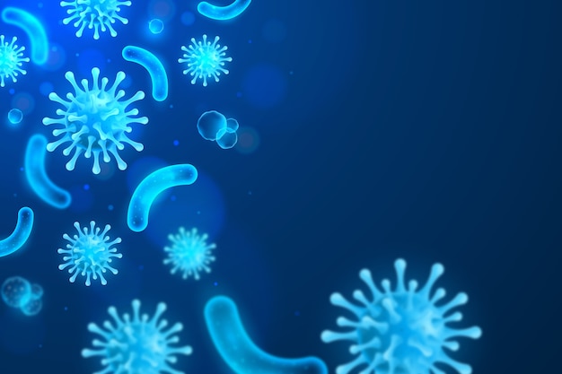 Vector gratuito fondo realista de coronavirus