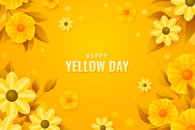 Vector gratuito fondo realista del día amarillo