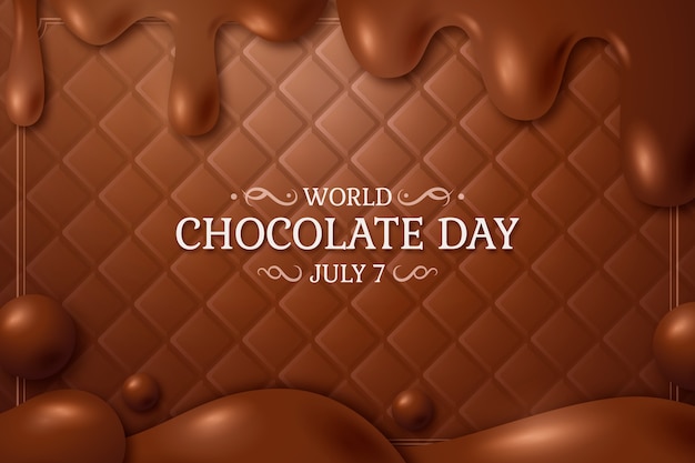 Fondo realista del día mundial del chocolate