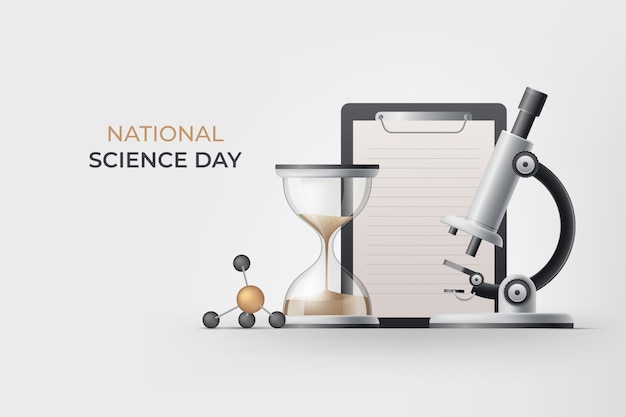 Fondo realista del día nacional de la ciencia