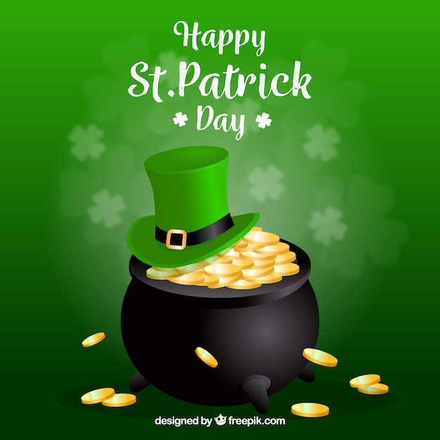 Vector gratuito fondo realista del día de san patricio