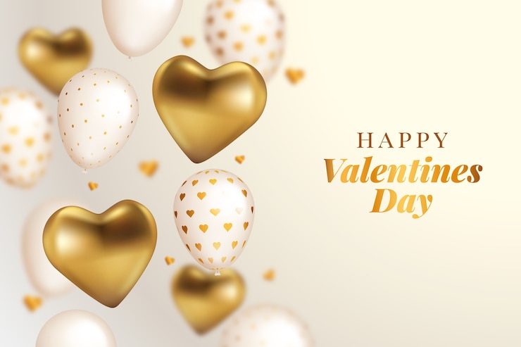 Vector gratuito fondo realista del día de san valentín
