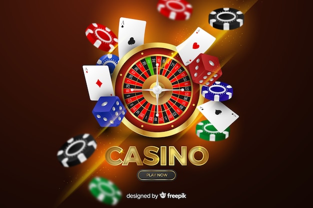 Fondo realista elementos de casino
