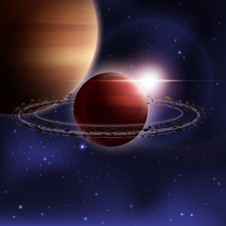 Vector gratuito fondo realista del espacio exterior