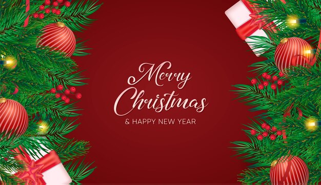 Fondo realista feliz navidad