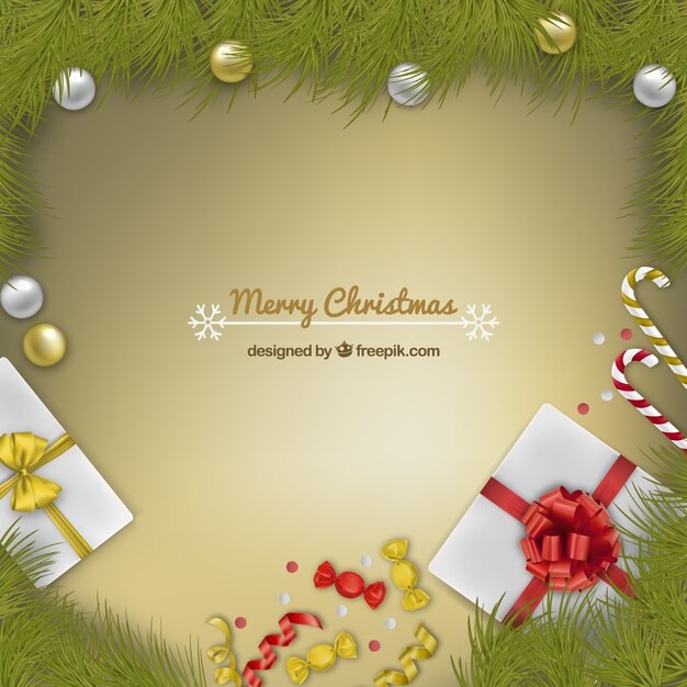 Fondo realista de Feliz Navidad