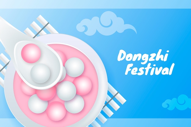 Vector gratuito fondo realista del festival dongzhi