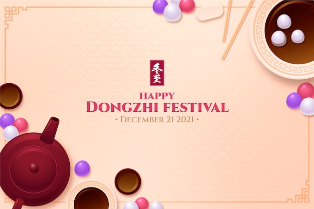 Fondo realista del festival dongzhi