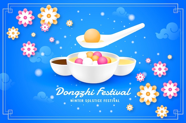 Fondo realista del festival dongzhi