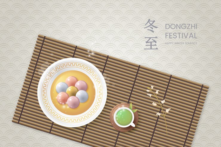 Vector gratuito fondo realista del festival dongzhi