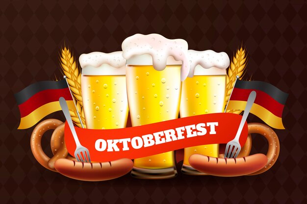 Fondo realista para el festival de oktoberfest