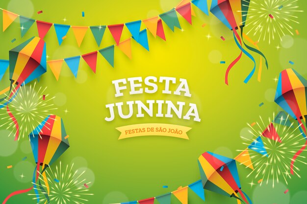 Fondo realista de fiestas juninas