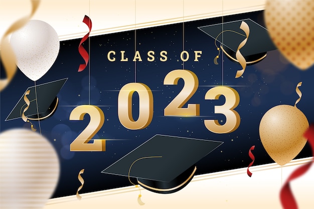 Fondo realista para la graduación de la clase 2023