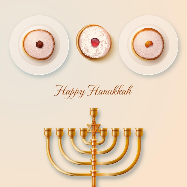 Fondo realista de hanukkah