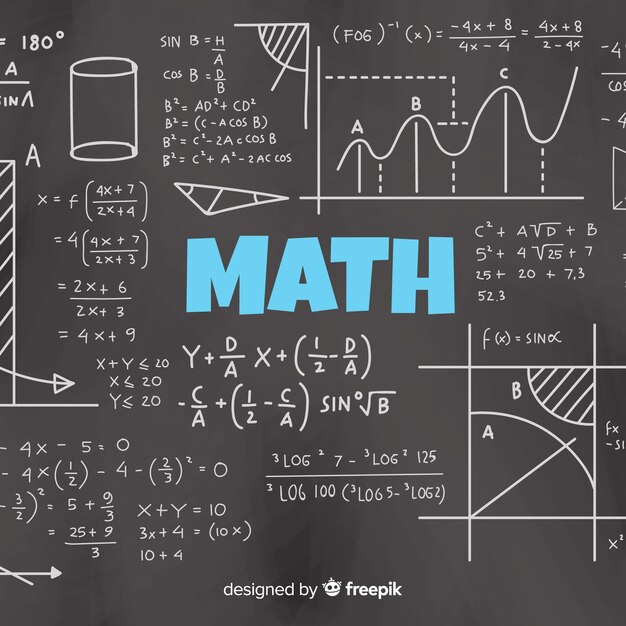 Fondo realista pizarra matemáticas