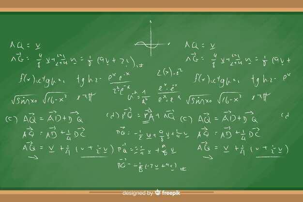 Fondo realista pizarra matemáticas