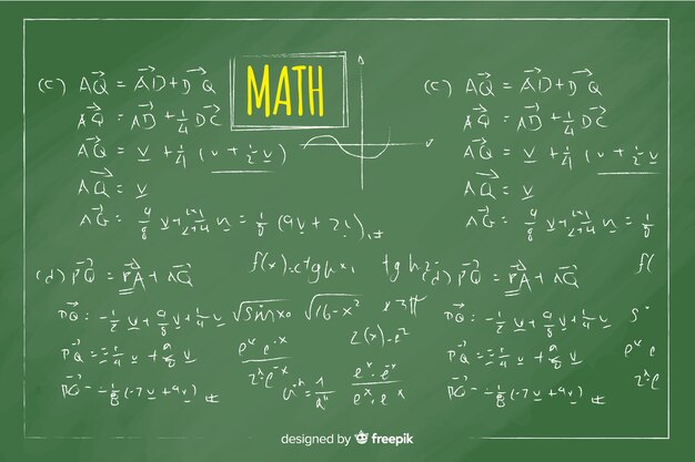 Fondo realista pizarra matemáticas