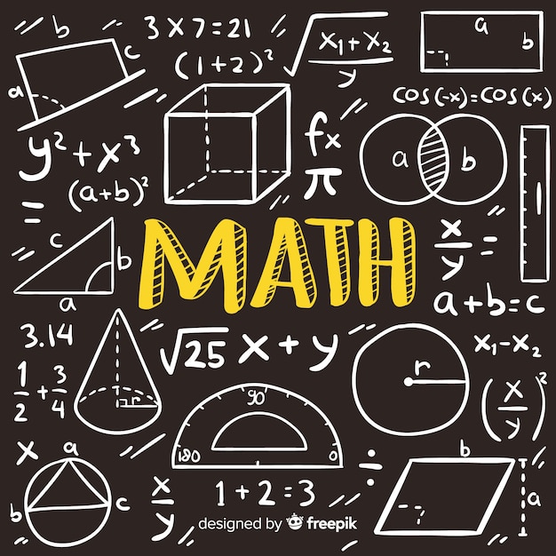 Fondo realista pizarra matemáticas