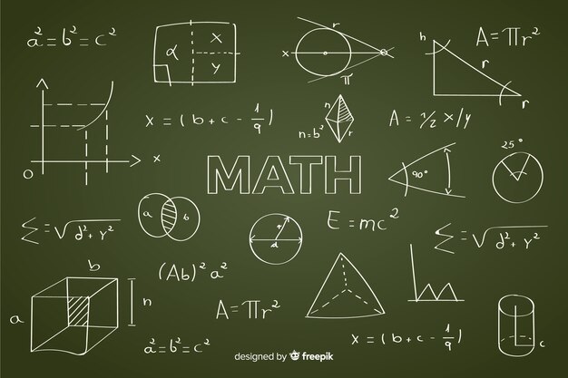 Fondo realista pizarra matemáticas